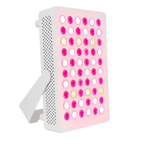 Lumi 110 wit paneel van achteren met ventilatieopeningen en uitklapbare standaard