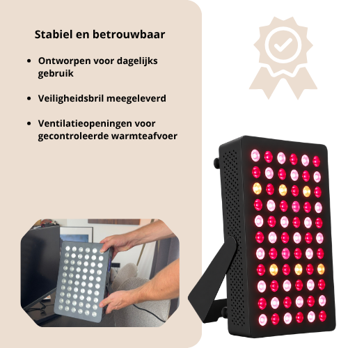 Luxyor Lumi 110 Zwart Roodlichttherapie Paneel met 7 Golflengtes en Touchscreen
