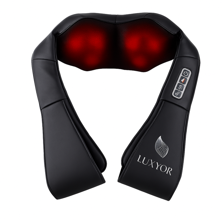 Luxyor Shiatsu massagekussen draadloos met warmtefunctie op de massagekoppen
