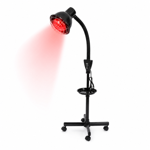 Luxyor Redlight 160 infraroodlamp 275W op verrijdbaar statief met rode lichtbundel