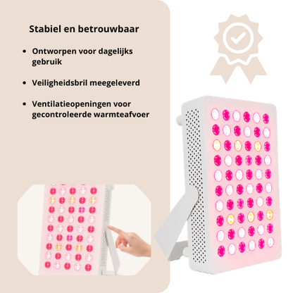 Luxyor Lumi 110 - Roodlichttherapie Paneel met 7 Golflengtes en Touchscreen