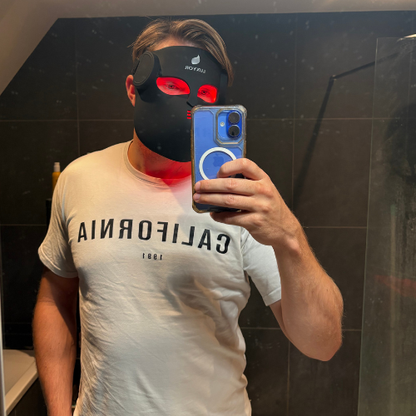 Luxyor RedLight Masker - LED Gezichtsmasker en Nekband  Lichttherapie met Rood, Blauw, Groen en Infrarood Licht Draadloos