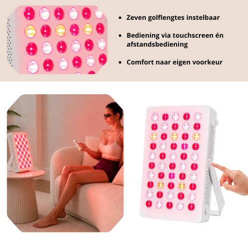 Luxyor Lumi 110 - Roodlichttherapie Paneel met 7 Golflengtes en Touchscreen