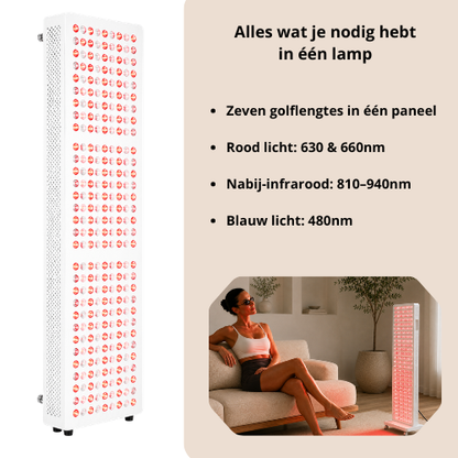 Luxyor Lumi 700 Wit  Full Body Roodlichttherapie Paneel met 7 Golflengtes en Touchscreen (kopie)