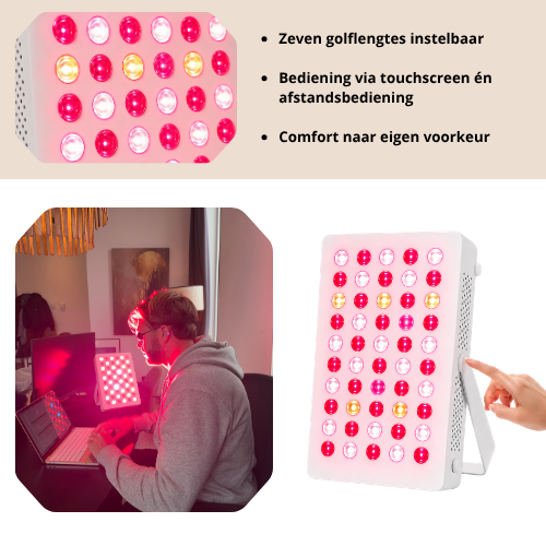 Luxyor Lumi 110 - Roodlichttherapie Paneel met 7 Golflengtes en Touchscreen