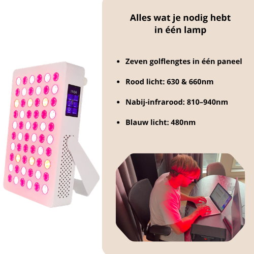 Luxyor Lumi 110 - Roodlichttherapie Paneel met 7 Golflengtes en Touchscreen